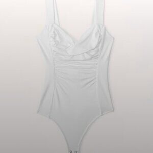 Abercrombie and Fitch Sleek Seamless Fabric Sweetheart Bodysuit (Size M)